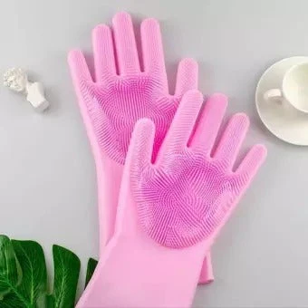 Magic Washing Gloves - Pair Of Silicone Washing Gloves - Image 3