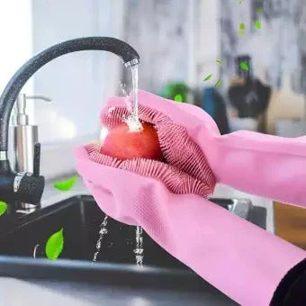 Magic Washing Gloves - Pair Of Silicone Washing Gloves - Image 4