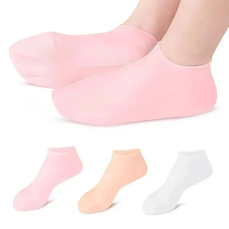 1 Pair Silicone Gel Moisturizing Socks - Image 3