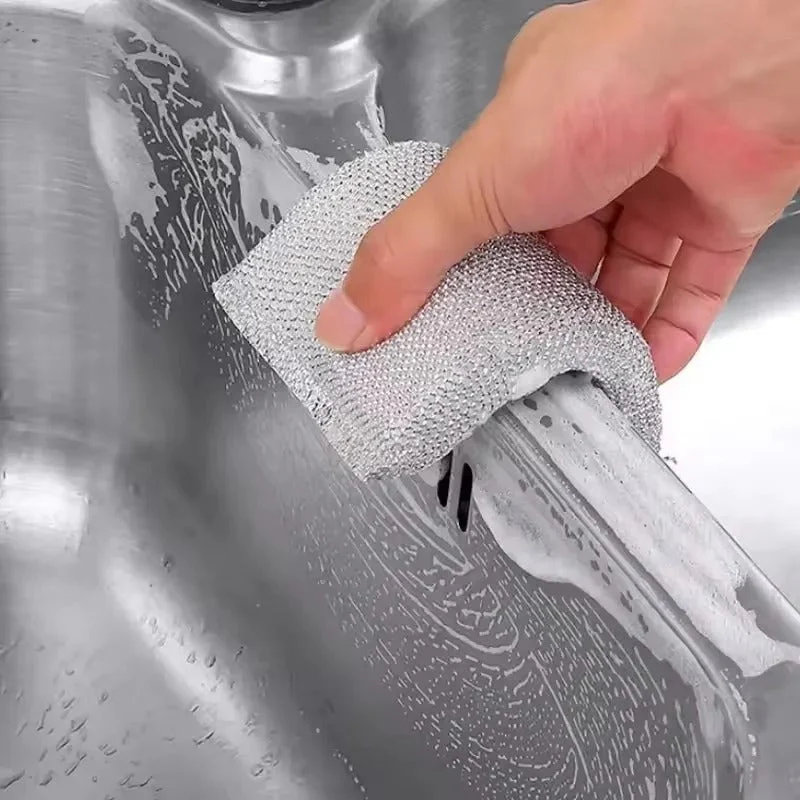 4PC Kitchen Dishwashing Steel Sponge - Image 2