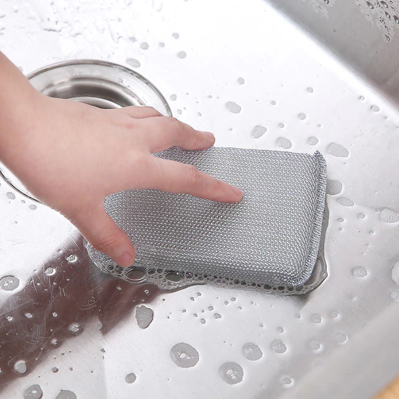 4PC Kitchen Dishwashing Steel Sponge - Image 4