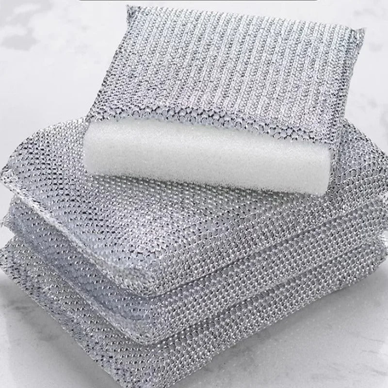 4PC Kitchen Dishwashing Steel Sponge - Image 5