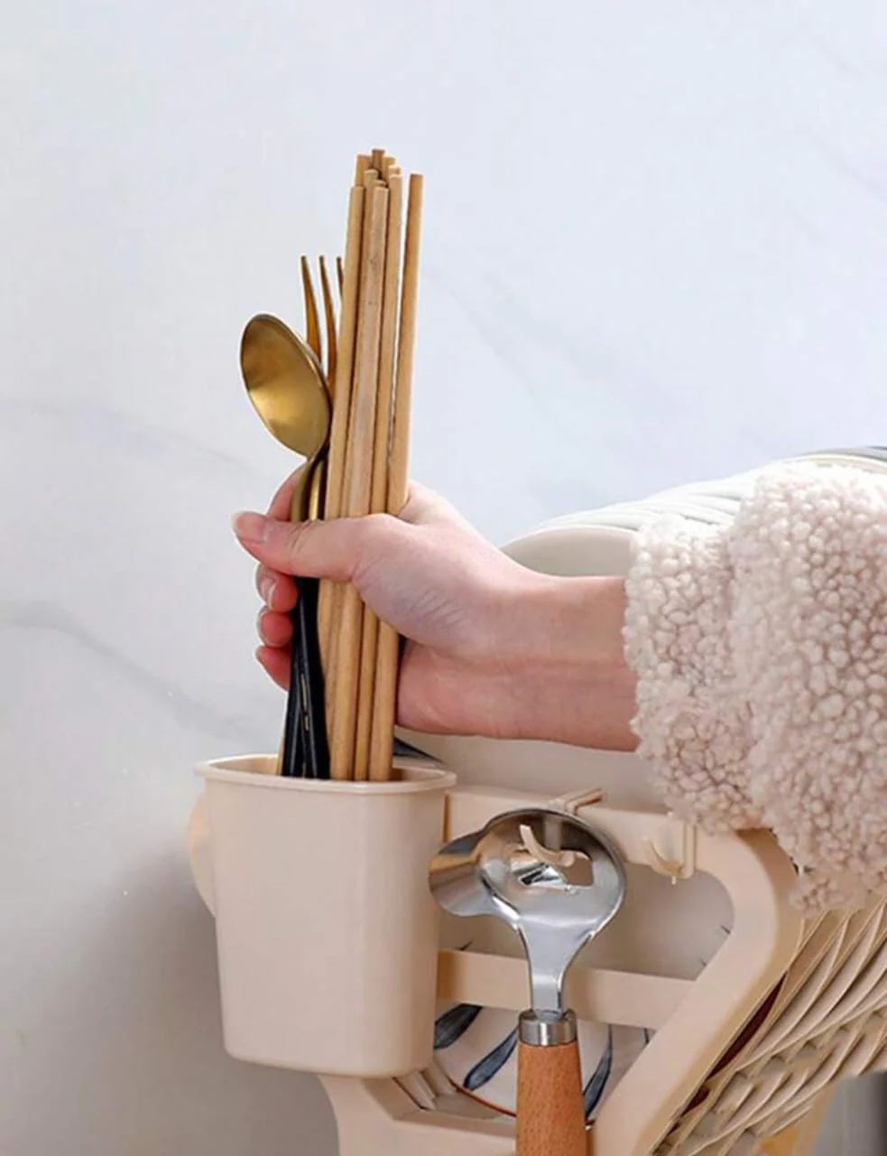 Multi-layer Plastic Kitchen Storage Rack - Image 6