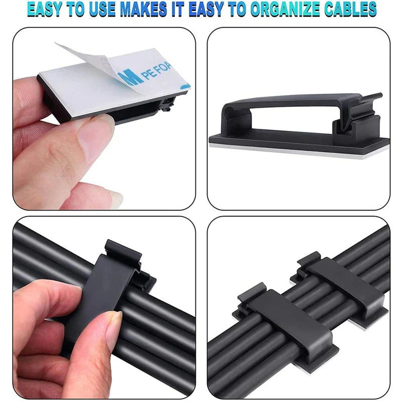 10Pc Adhesive Cable Organizer Clips - Image 6