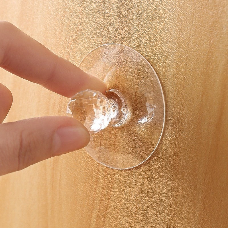 10Pcs Diamond Self Adhesive Wall Hook
