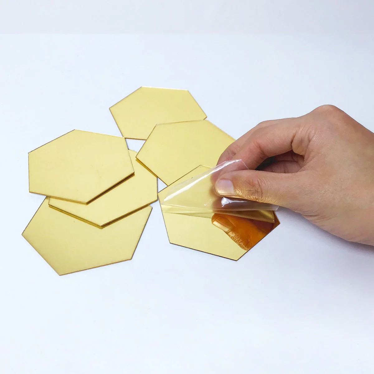 10PCs Hexagon Wall Mirror Sticker (3x3 inch) - Image 6
