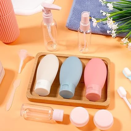 11PCs Reusable Travel Bottle Set With Pouch - Image 2