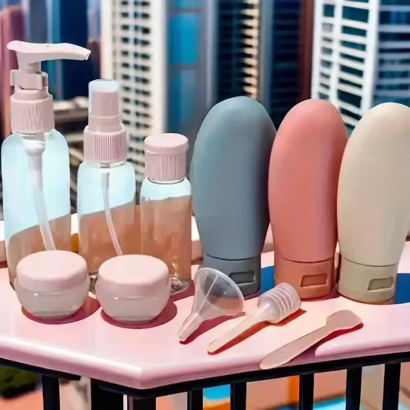 11PCs Reusable Travel Bottle Set With Pouch - Image 3