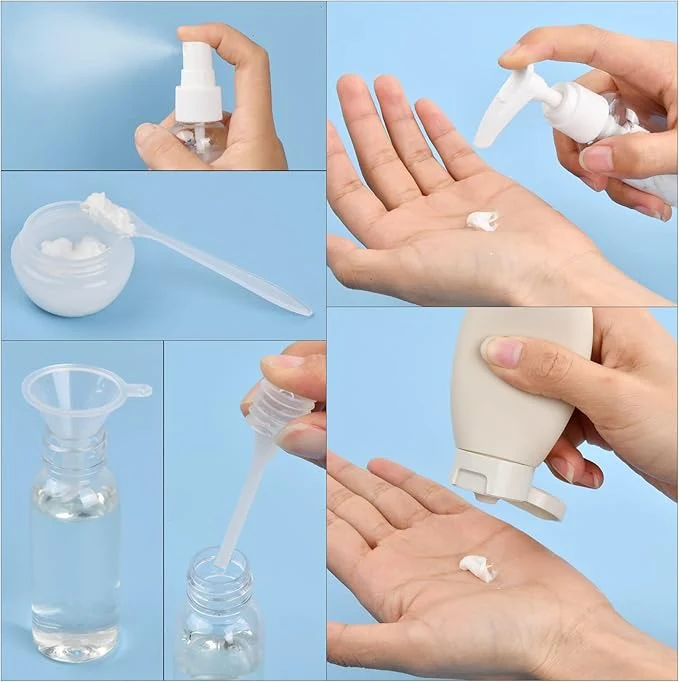 11PCs Reusable Travel Bottle Set With Pouch - Image 6