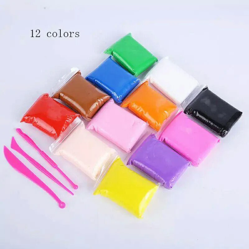 12 Colors Super Clay Art DIY Clay with Modelling Tools - Image 3