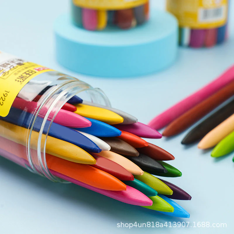 12pcs Plastic Crayons Set With Jar - Image 3