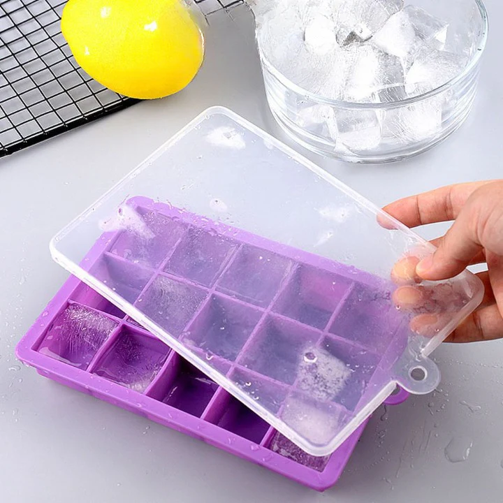 15 Grid Silicone Ice Tray With Lid - Image 2