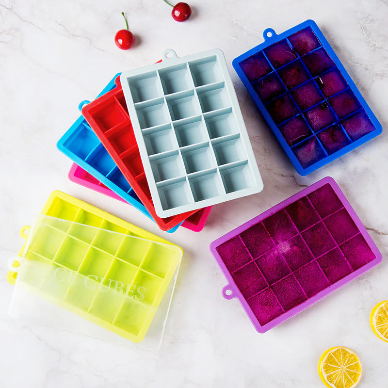 15 Grid Silicone Ice Tray With Lid - Image 4