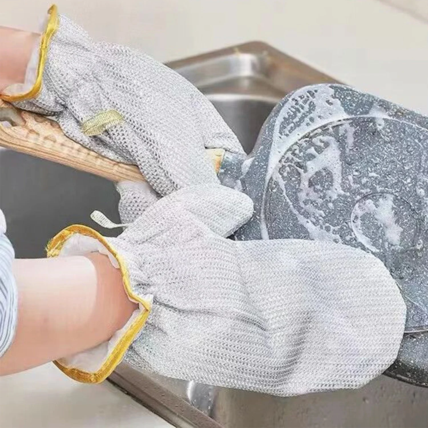 1Pc Cleaning Steel Wire Glove - Image 4