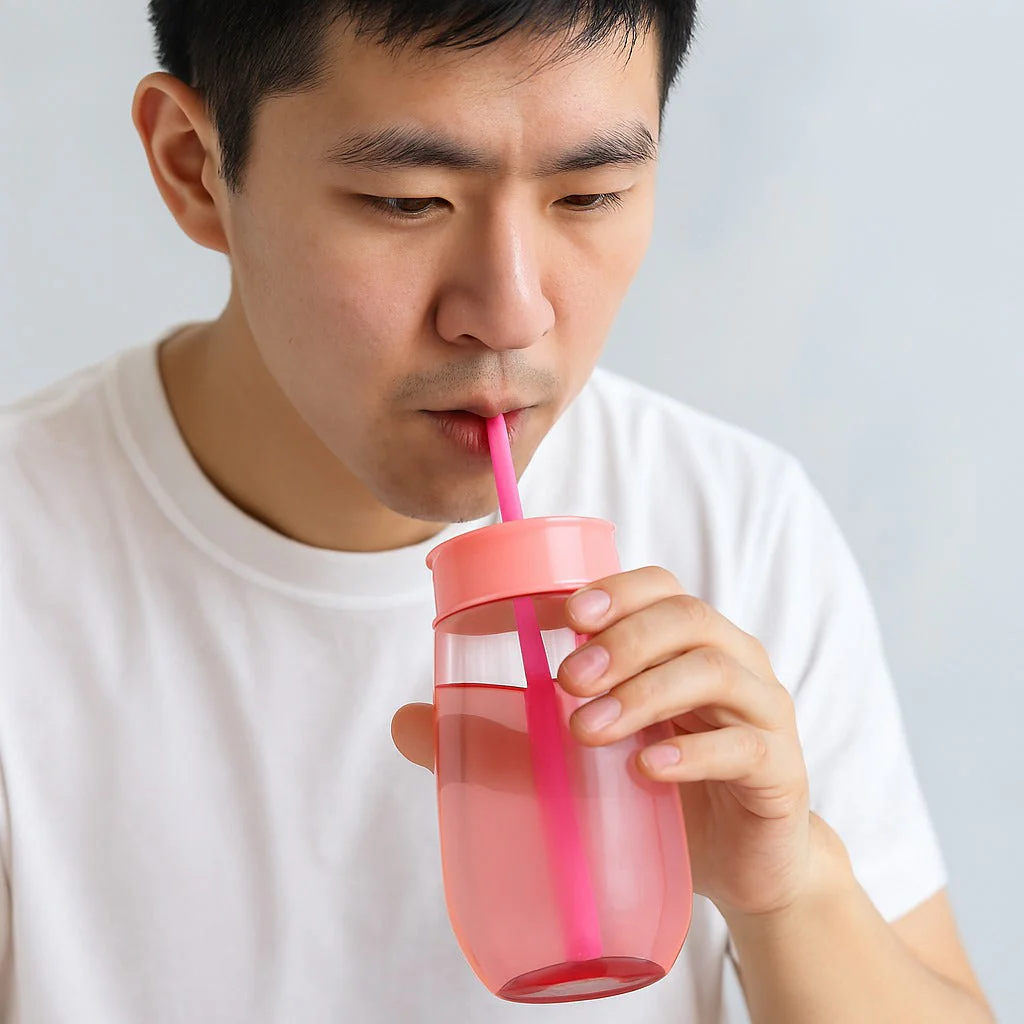 1PC Plastic Kids Sipper with Straw - Image 3
