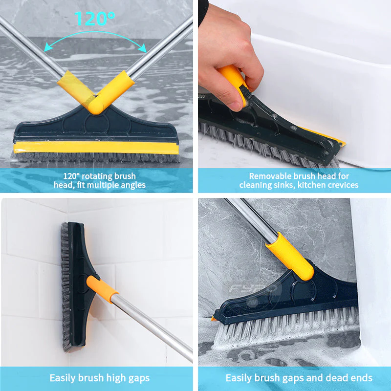 2 In 1 Floor Scrub Cleaning Brush With Removable Long Handle. - Image 3