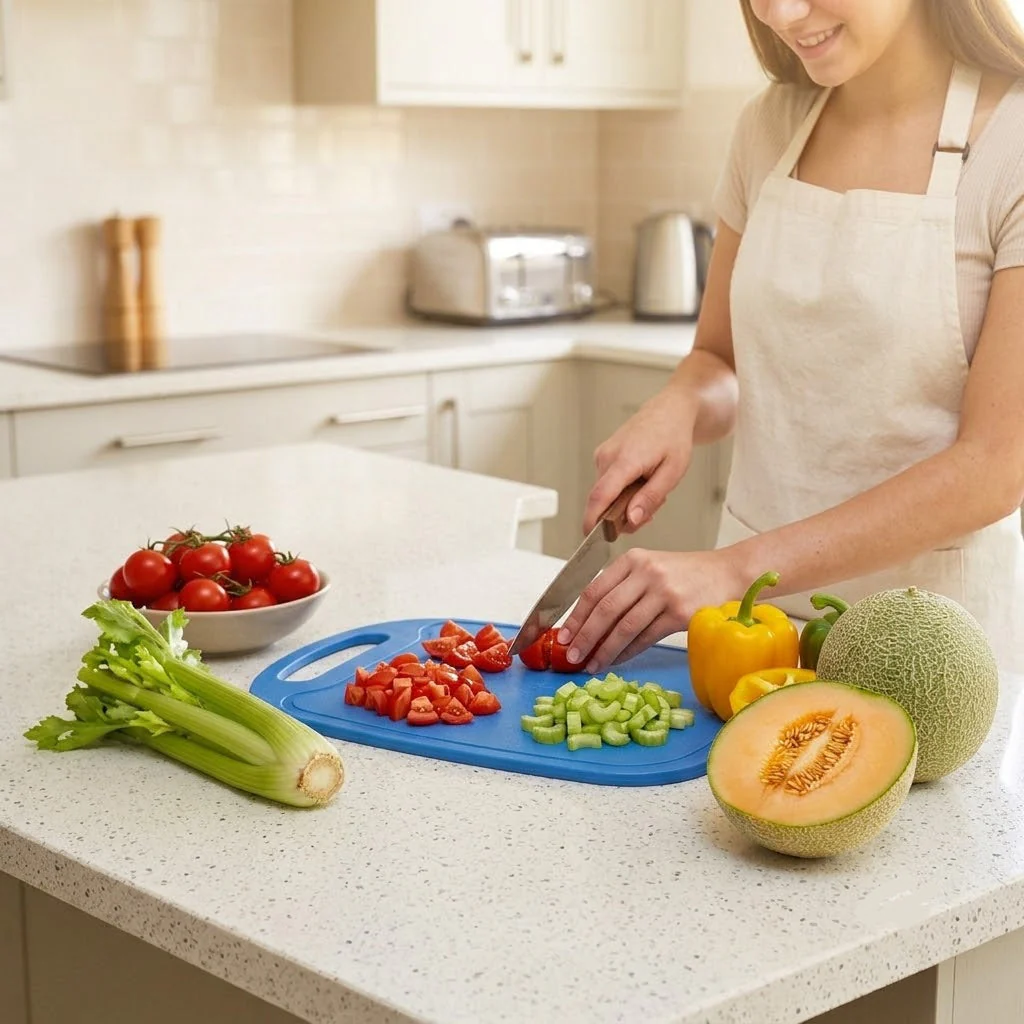 2 in 1 Portable Cutting Board Knife Kit - Image 2
