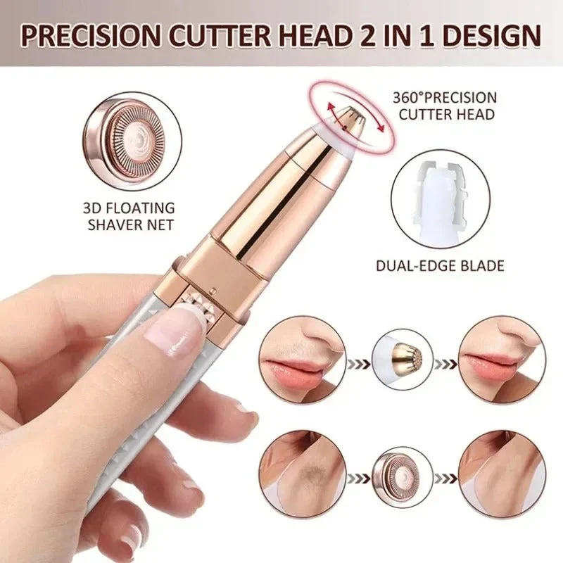 2 in 1 Rechargeable Facial Eyebrow Trimmer - Image 3