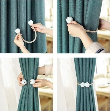 2 PCS Magnetic Curtain Buckle Magnetic Curtain Tiebacks - Image 3