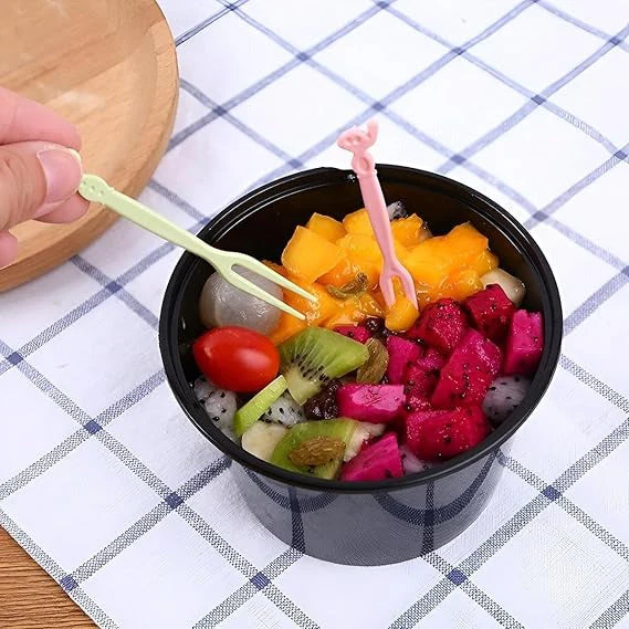 40 Pcs Plastic Cartoon Fruit Forks - Image 3
