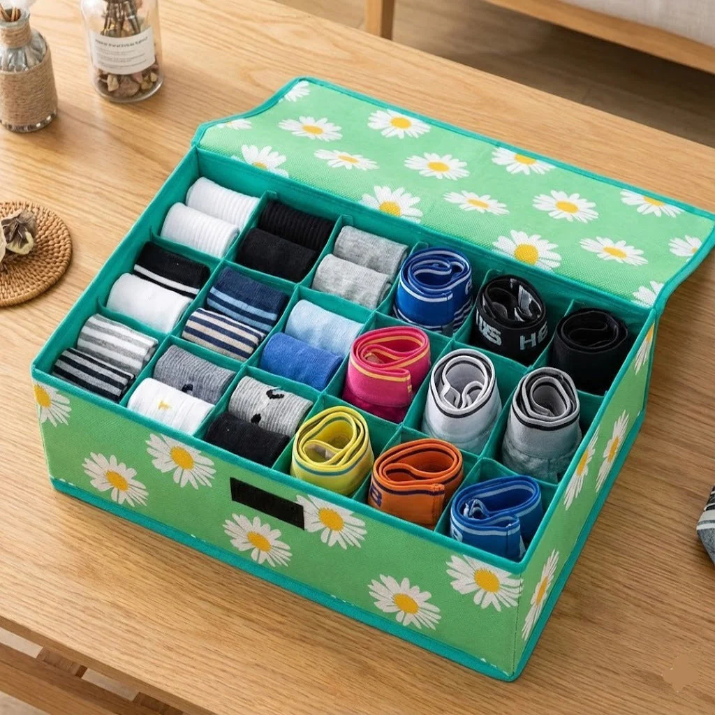 24 Grids Foldable Sock Organizer