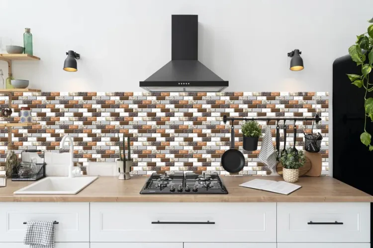 24pcs/set 3D Brick Design Self-Adhesive Waterproof Wall Sticker - Image 3