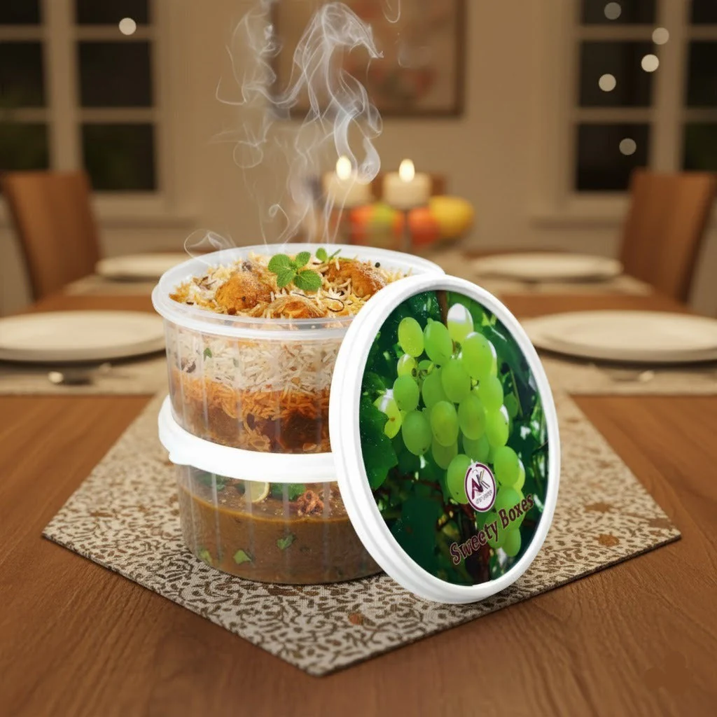 2PCs Round Food Storage Container (Large) - Image 2