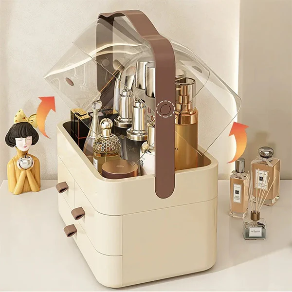 3 Drawer Portable Storage Cosmetic Box - Image 2