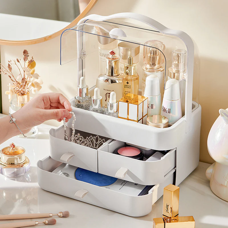 3 Drawer Portable Storage Cosmetic Box - Image 6