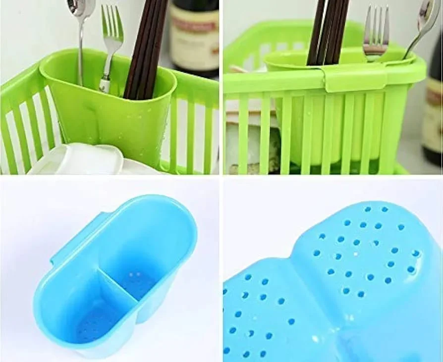 3 in 1 Large Durable Plastic Kitchen Sink Dish Drainer Rack - Image 4