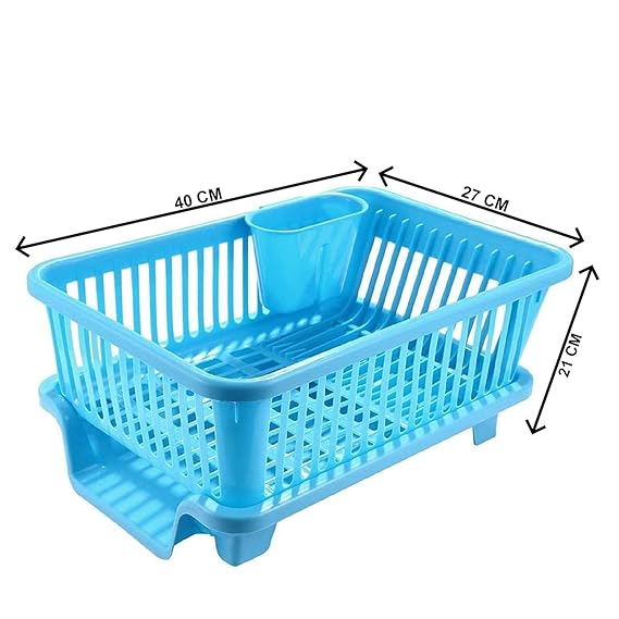3 in 1 Large Durable Plastic Kitchen Sink Dish Drainer Rack - Image 5