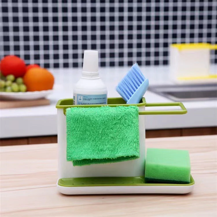 3-in-1 Plastic Kitchen Sink Storage Shelf - Image 4