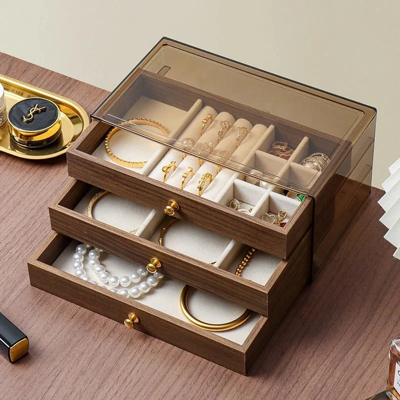 3 Layer Premium Wooden Jewelry Organizer Box - Image 3