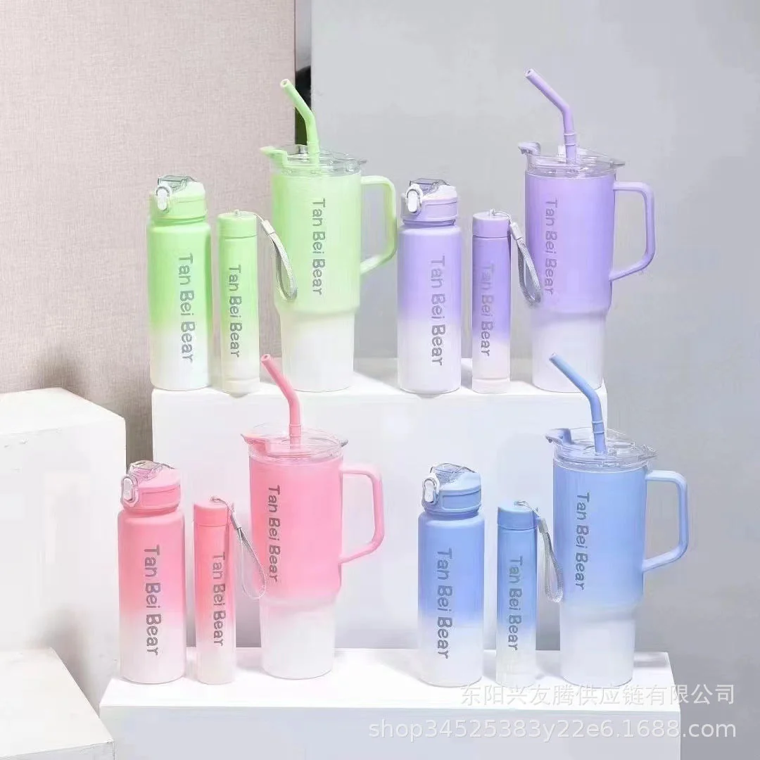 3-Pack Tumbler Bottles with Lids and Straws (Plastic) - Image 4