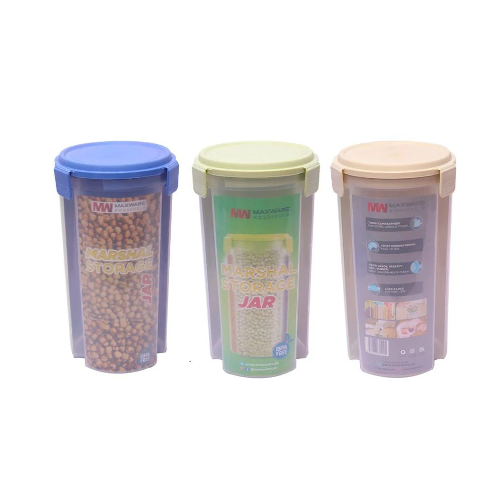 3 Portions Air Tight Storage Container for Multipurpose Use - Image 3