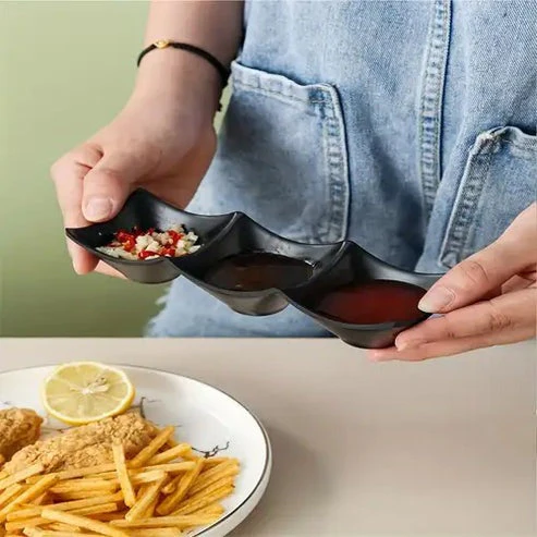 3 Section Multi-Purpose Sauce Dipping Dish - Image 3