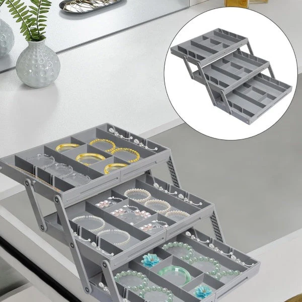 3-Tier Smart Drawer Organizer for Desk Storage - Image 4