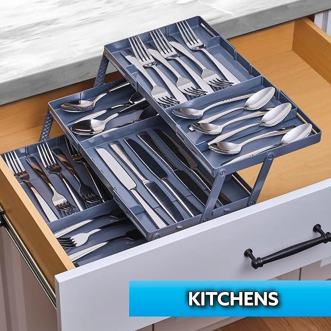 3-Tier Smart Drawer Organizer for Desk Storage - Image 5