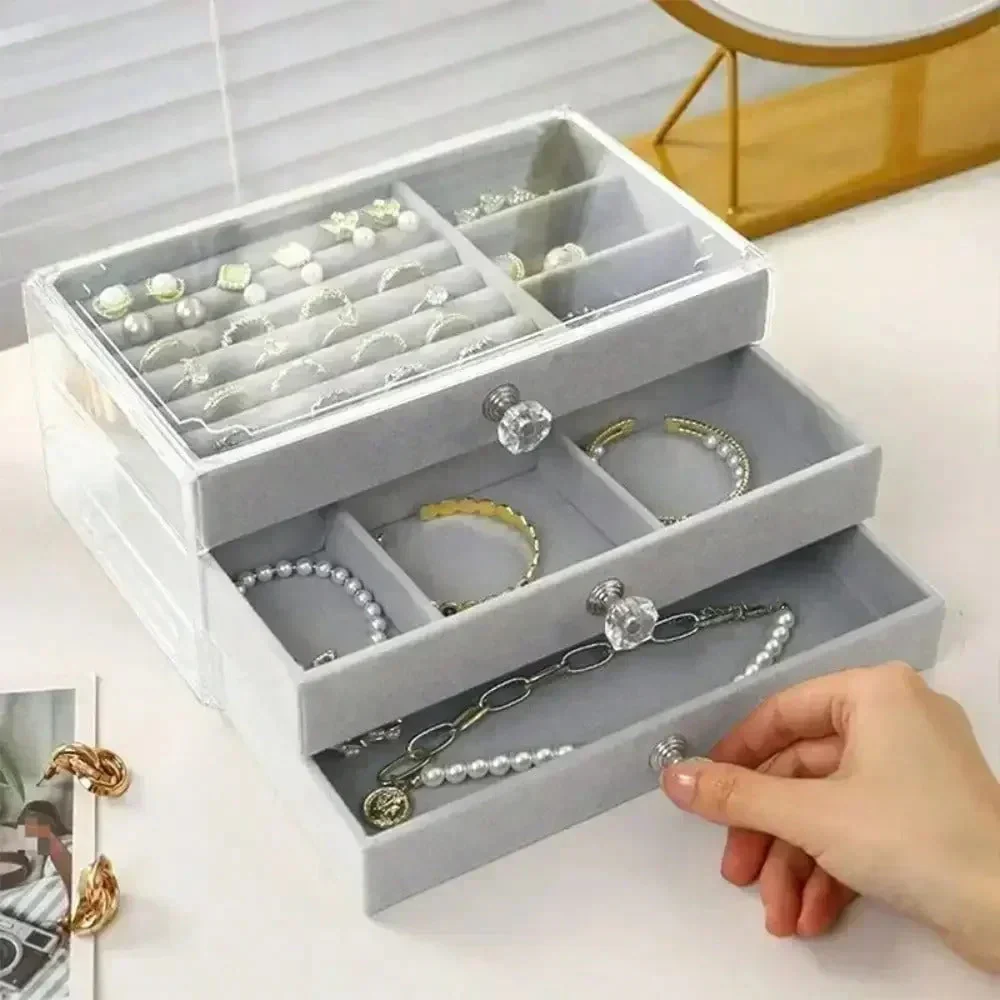 3-Tier Transparent Jewelry Box - Image 10