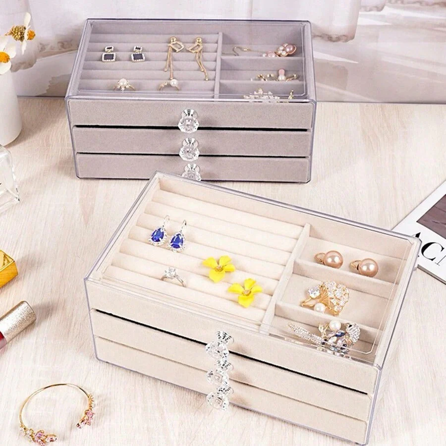 3-Tier Transparent Jewelry Box - Image 2