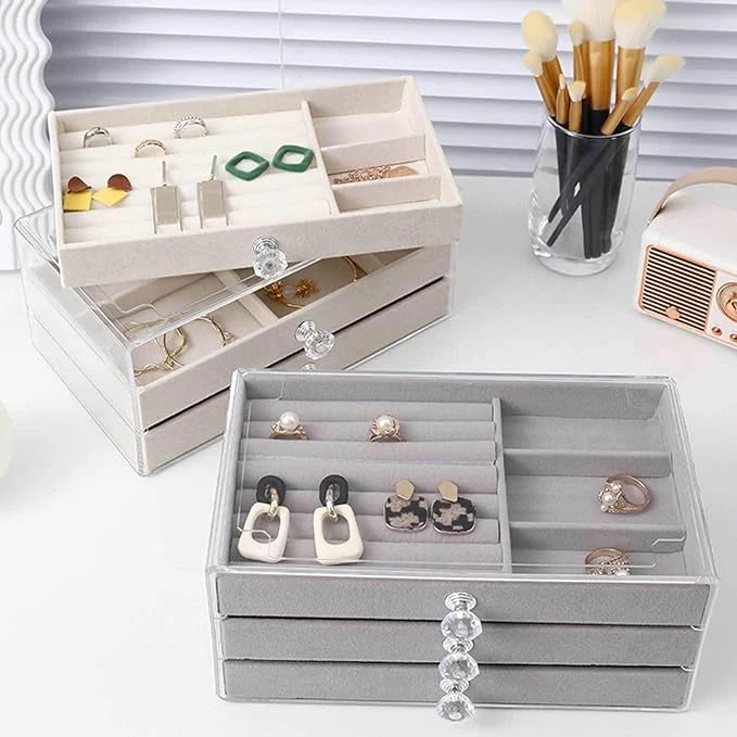 3-Tier Transparent Jewelry Box - Image 4