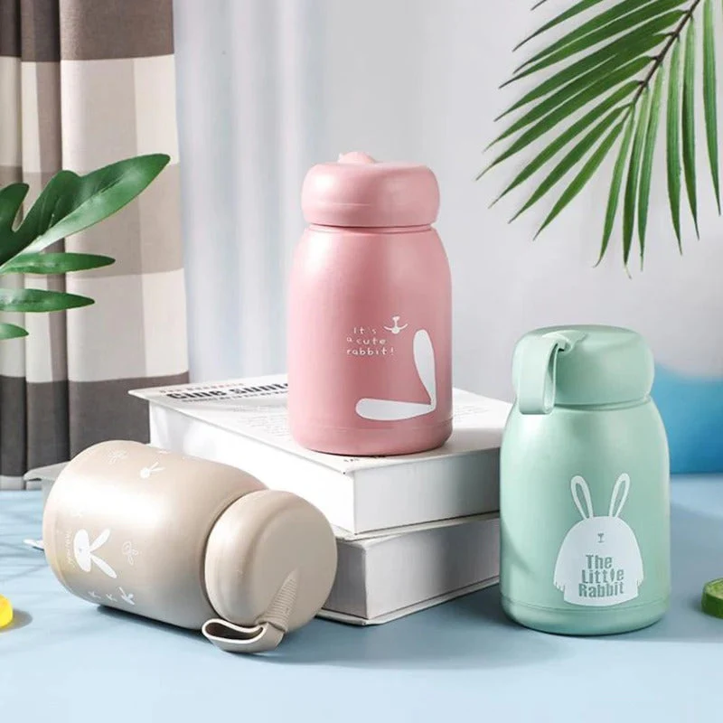 320ml Cute Glass Thermos Water Bottle