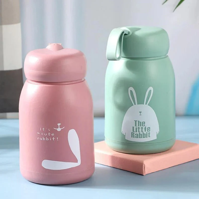 320ml Cute Glass Thermos Water Bottle - Image 4