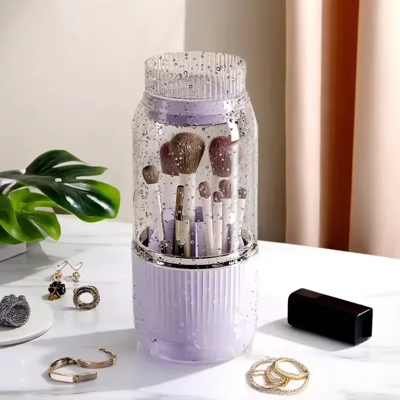 360 Degree Makeup Organizer with Brush Holder - Image 2