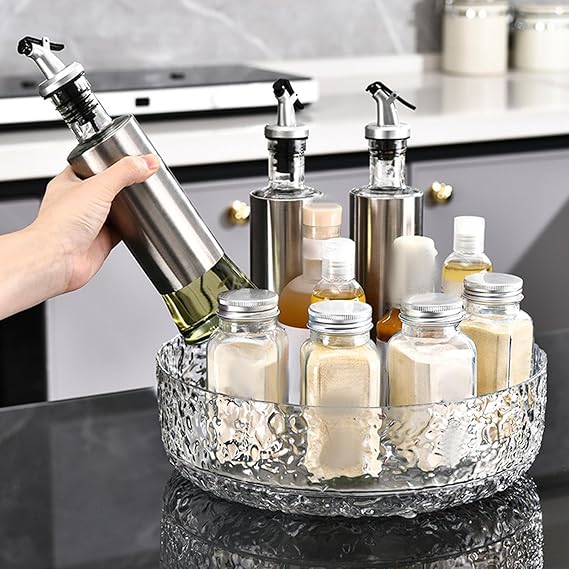 360 Rotatable Frosted Acrylic Multifunctional Tray - Image 4