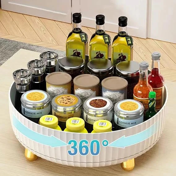 360 Rotatable Round Desktop Storage Tray - Image 4