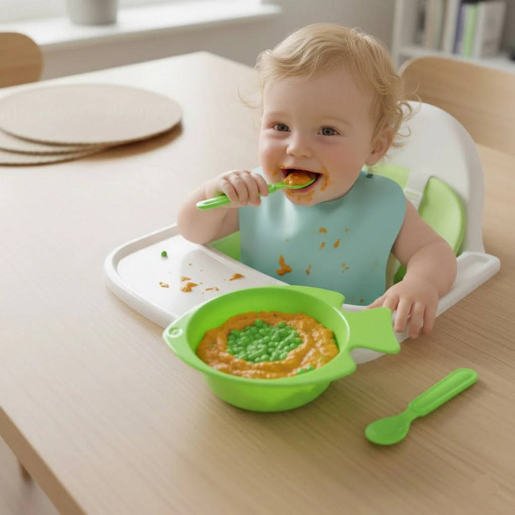 3PCS Fish Shape Plastic Bowl Set with Spoon & Fork - Image 2