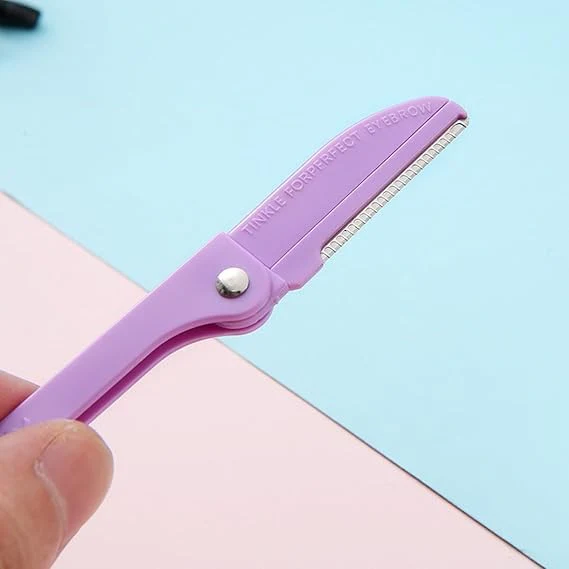 3PCs Folding Eyebrow Razor with Handle - Image 3