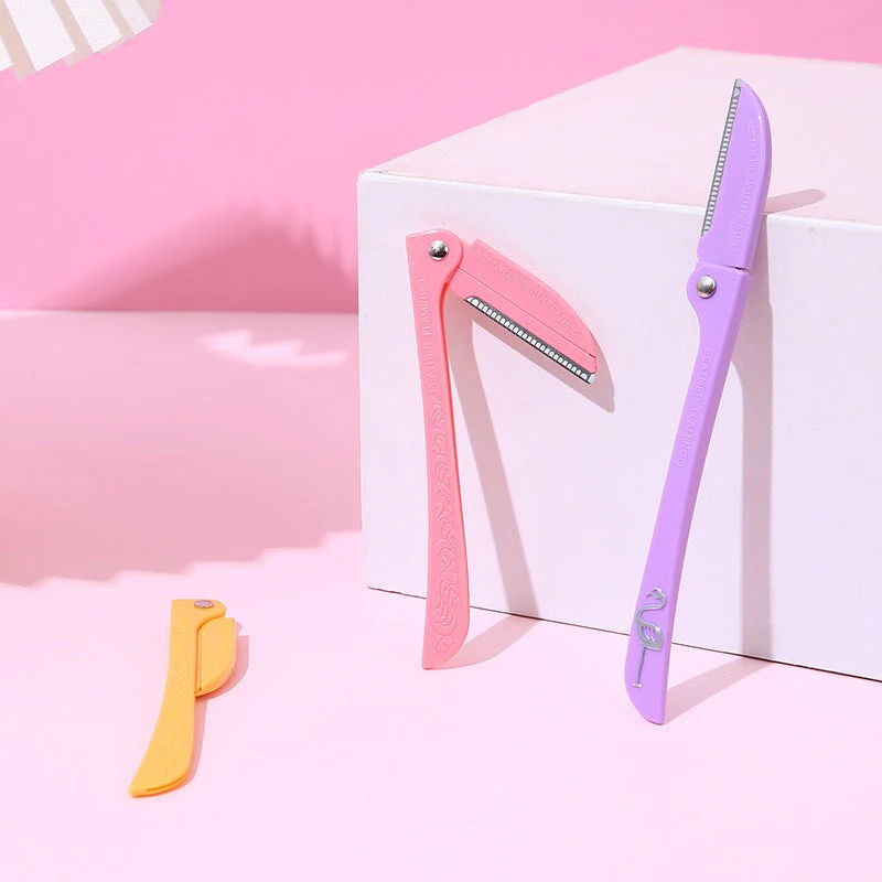3PCs Folding Eyebrow Razor with Handle - Image 4