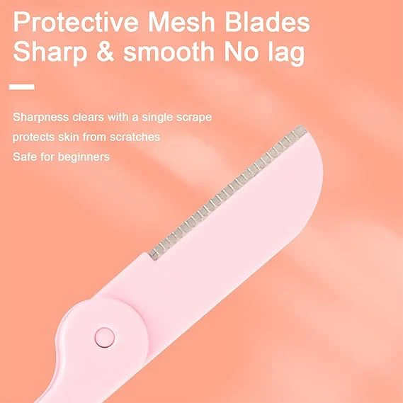 3PCs Folding Eyebrow Razor with Handle - Image 5